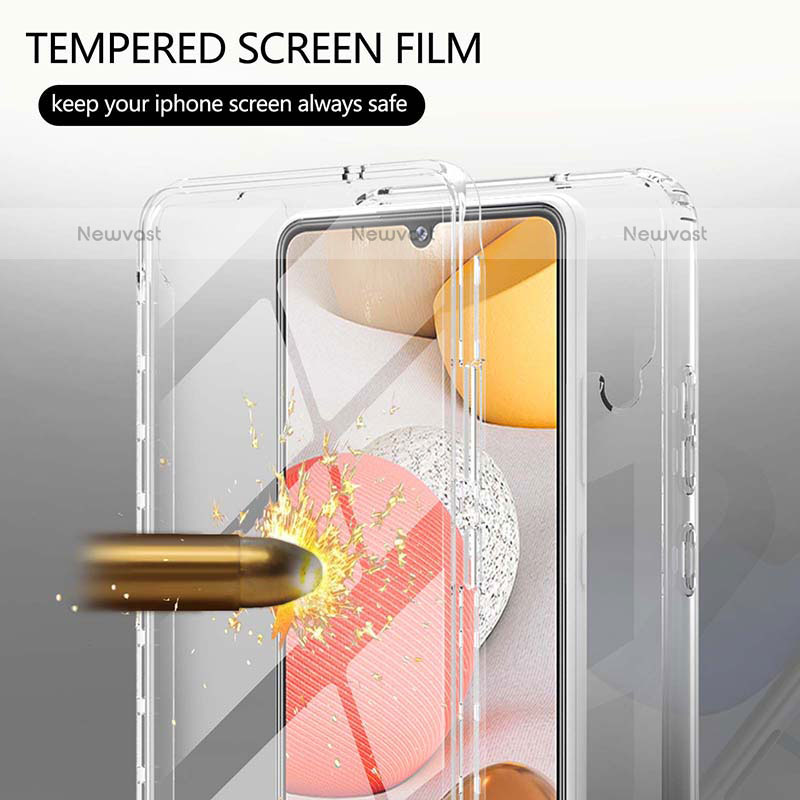 Ultra-thin Transparent Gel Gradient Soft Matte Finish Front and Back Case 360 Degrees Cover YB1 for Samsung Galaxy A42 5G