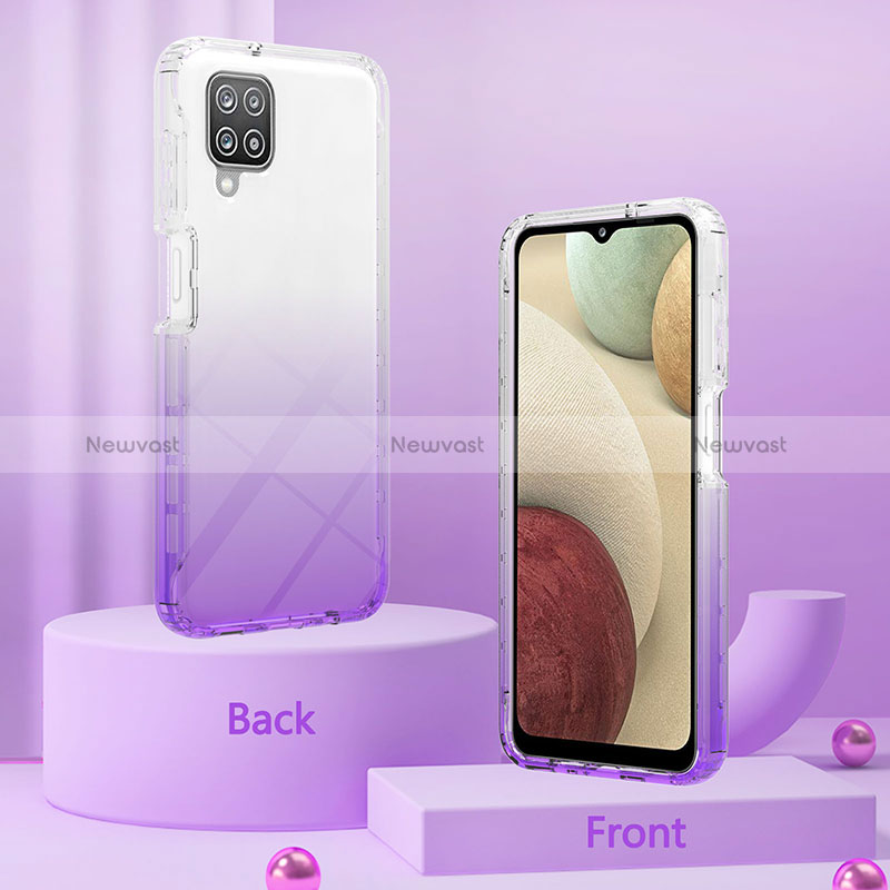 Ultra-thin Transparent Gel Gradient Soft Matte Finish Front and Back Case 360 Degrees Cover YB2 for Samsung Galaxy A12 5G