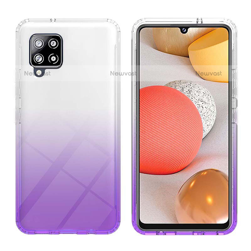 Ultra-thin Transparent Gel Gradient Soft Matte Finish Front and Back Case 360 Degrees Cover YB2 for Samsung Galaxy A42 5G