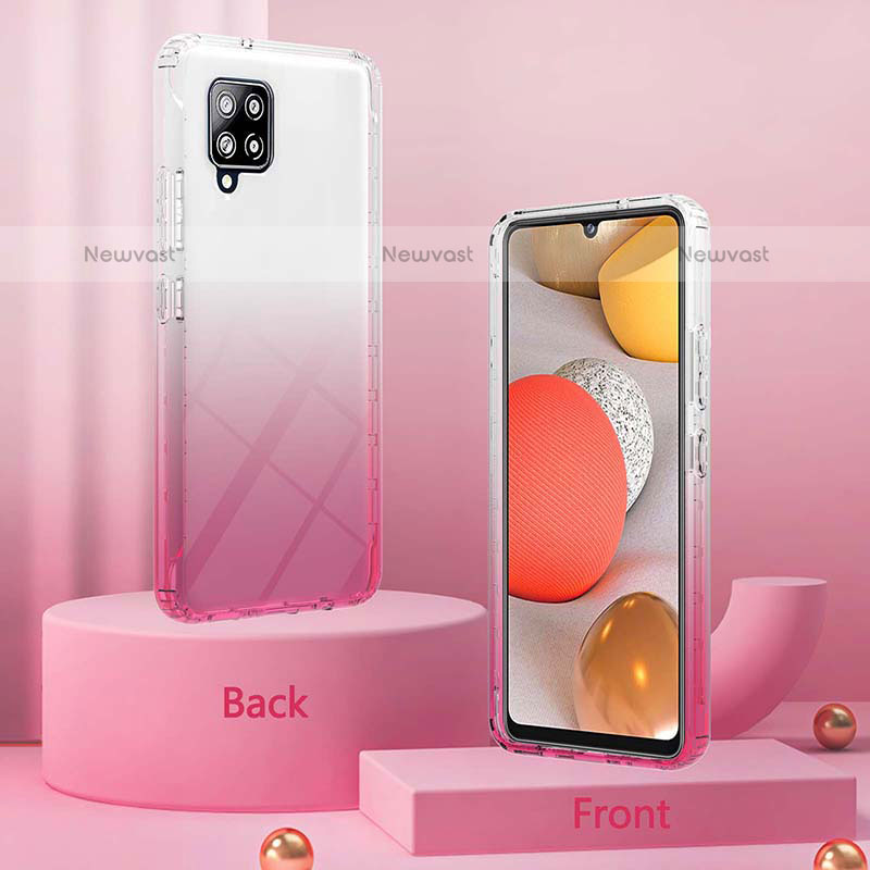 Ultra-thin Transparent Gel Gradient Soft Matte Finish Front and Back Case 360 Degrees Cover YB2 for Samsung Galaxy A42 5G