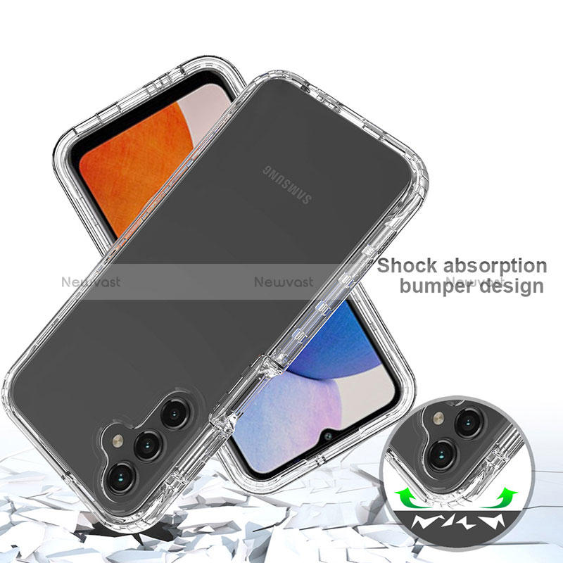 Ultra-thin Transparent Gel Gradient Soft Matte Finish Front and Back Case 360 Degrees Cover ZJ1 for Samsung Galaxy A14 5G