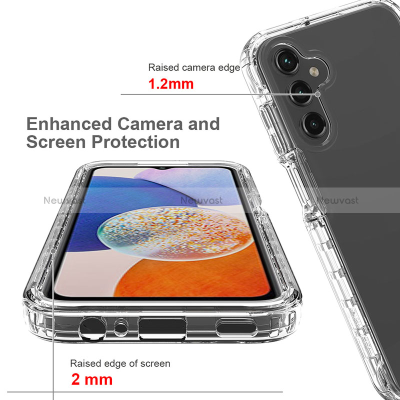 Ultra-thin Transparent Gel Gradient Soft Matte Finish Front and Back Case 360 Degrees Cover ZJ1 for Samsung Galaxy A15 5G