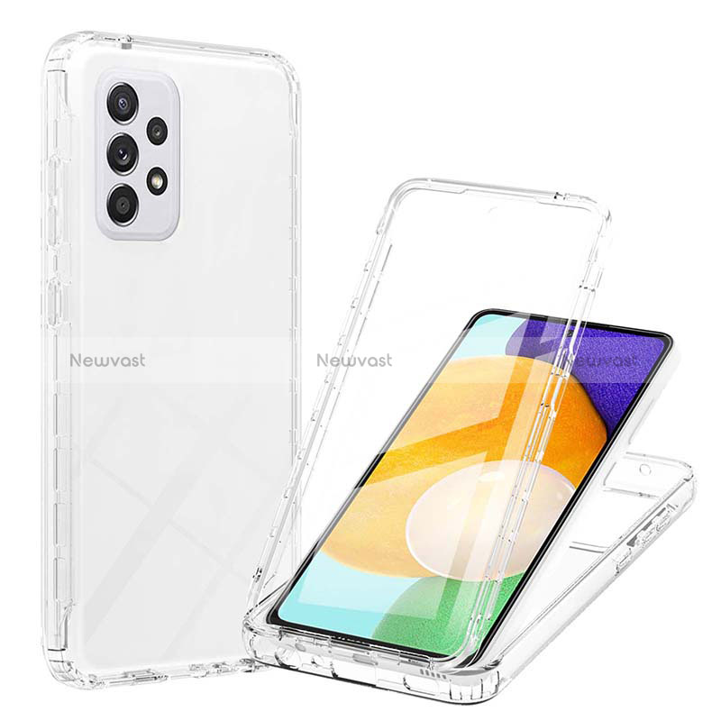 Ultra-thin Transparent Gel Gradient Soft Matte Finish Front and Back Case 360 Degrees Cover ZJ1 for Samsung Galaxy A52 5G
