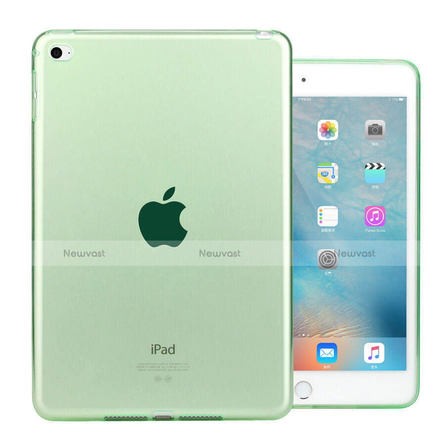 Ultra-thin Transparent Gel Soft Case for Apple iPad Mini 4 Green