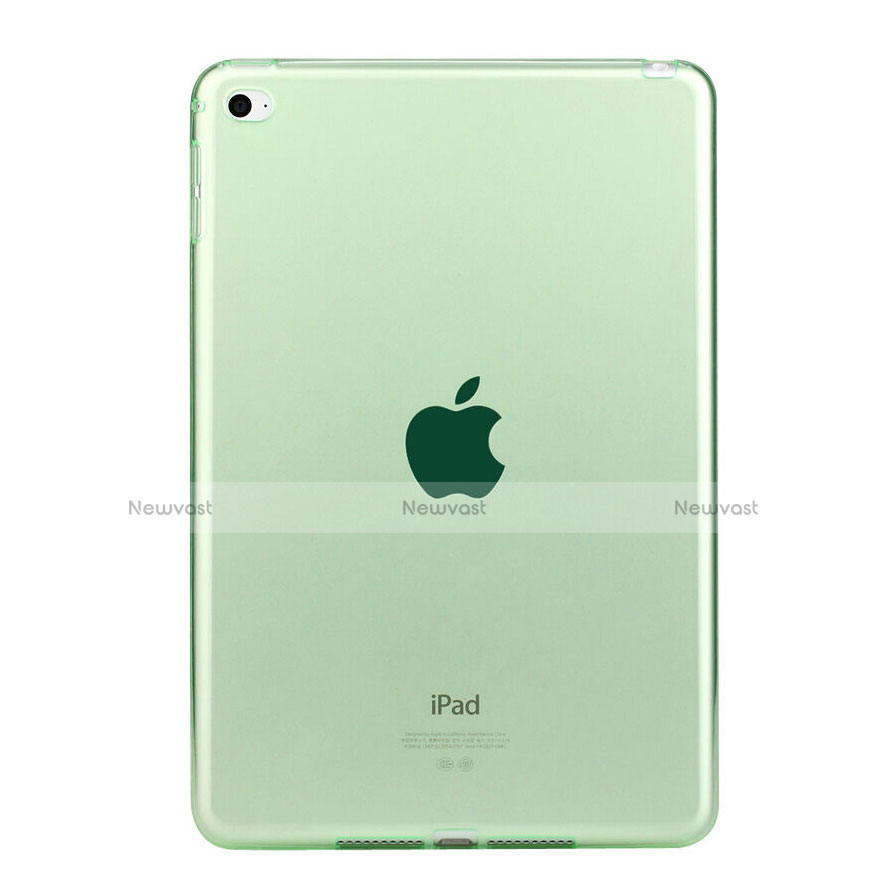 Ultra-thin Transparent Gel Soft Case for Apple iPad Mini 4 Green