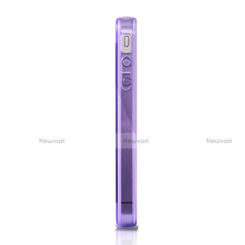 Ultra-thin Transparent Gel Soft Case for Apple iPhone 4 Purple