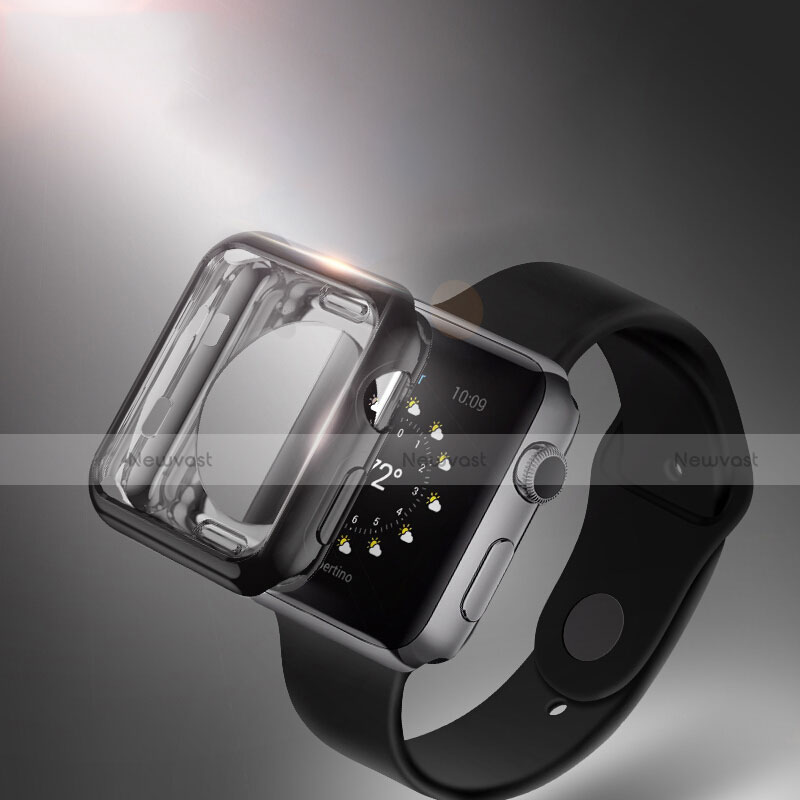 Ultra-thin Transparent Gel Soft Case for Apple iWatch 2 38mm Black