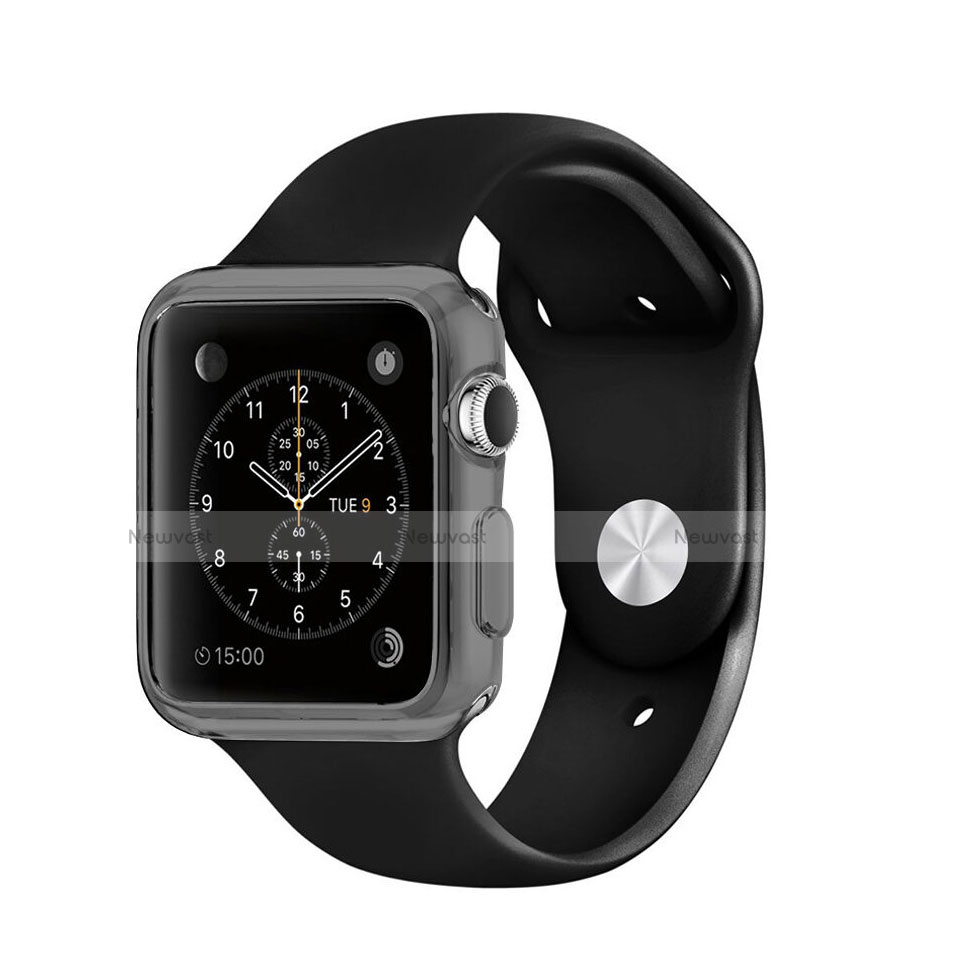 Ultra-thin Transparent Gel Soft Case for Apple iWatch 3 42mm Gray