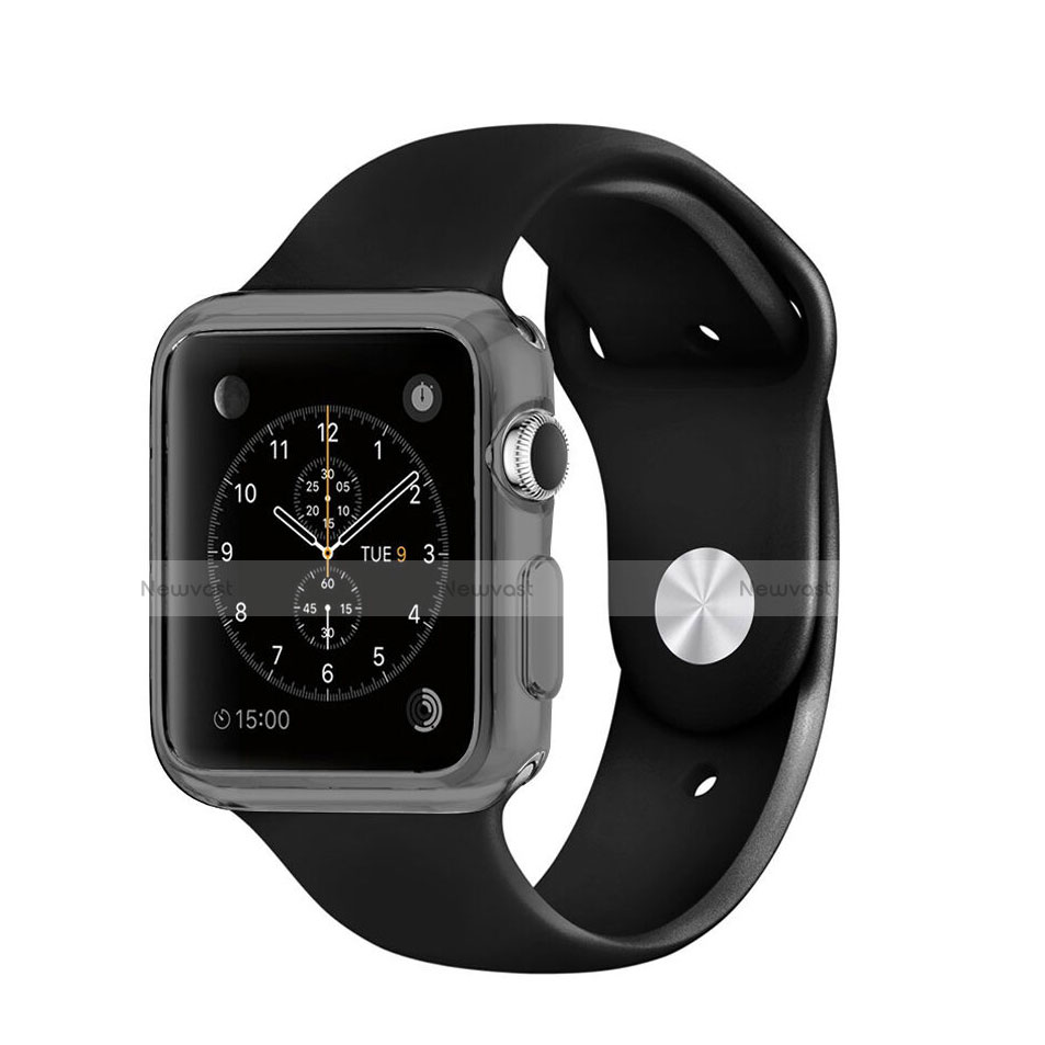 Ultra-thin Transparent Gel Soft Case for Apple iWatch 38mm Gray