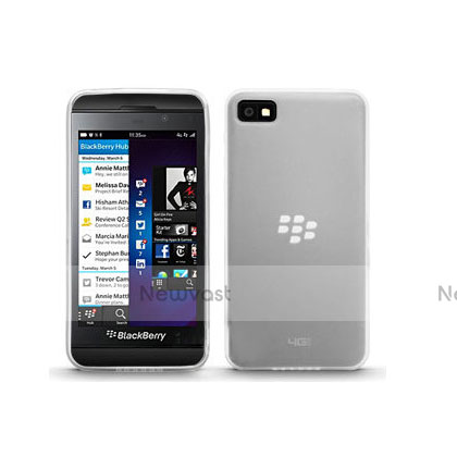 Ultra-thin Transparent Gel Soft Case for Blackberry Z10 White