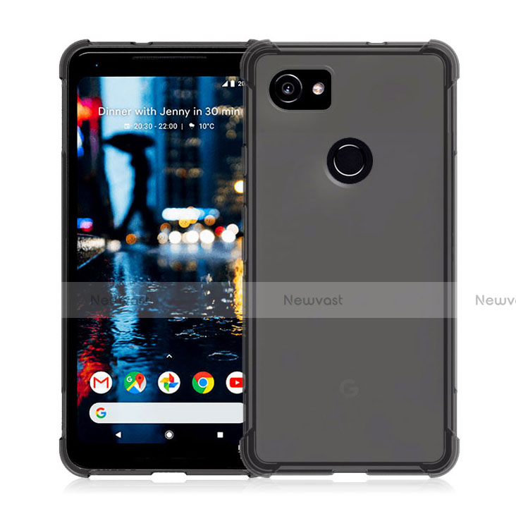 Ultra-thin Transparent Gel Soft Case for Google Pixel 2 XL Gray