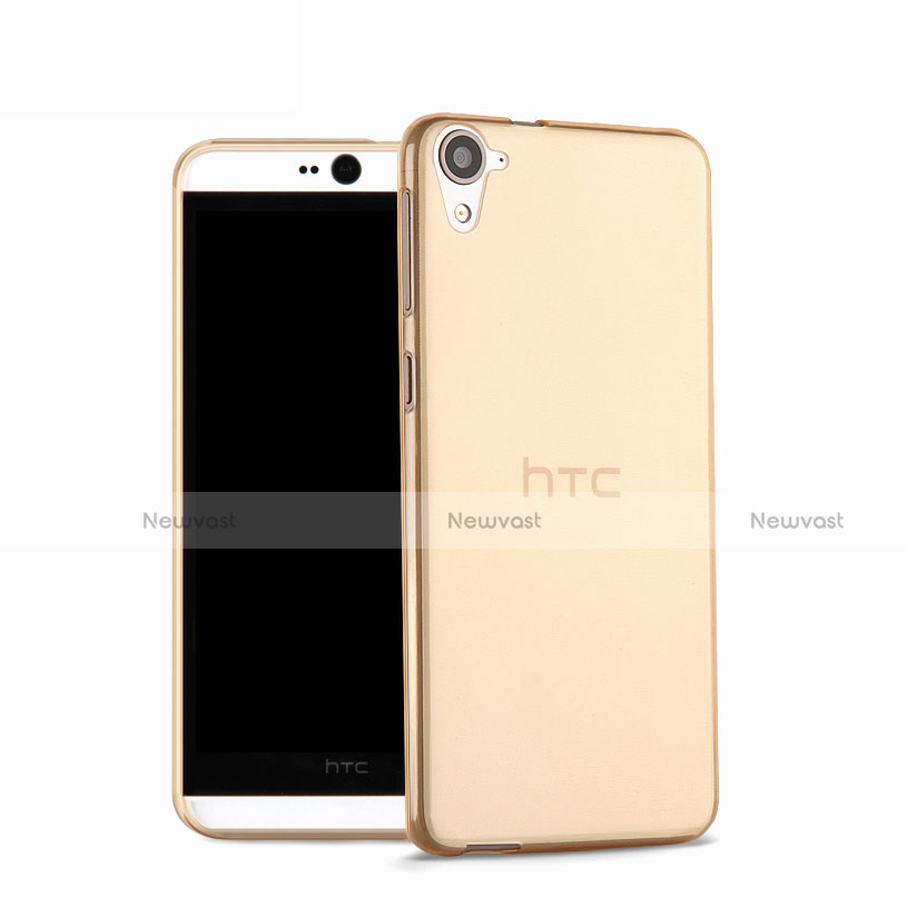 Ultra-thin Transparent Gel Soft Case for HTC Desire 826 826T 826W Gold