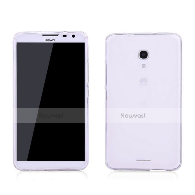 Ultra-thin Transparent Gel Soft Case for Huawei Ascend Mate 2 White