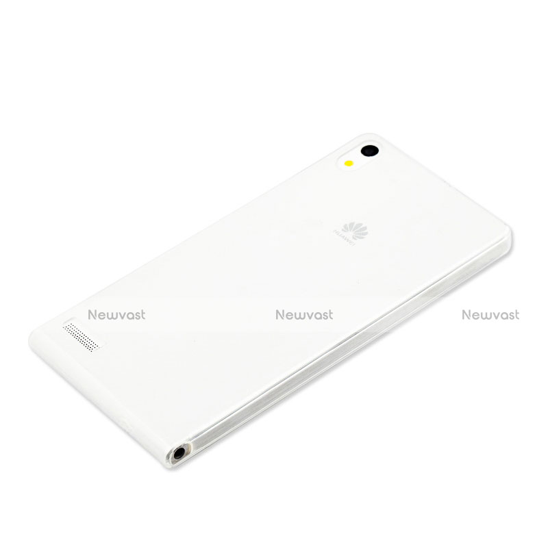 Ultra-thin Transparent Gel Soft Case for Huawei Ascend P6 White