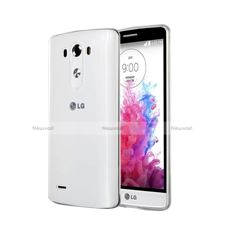 Ultra-thin Transparent Gel Soft Case for LG G3 White