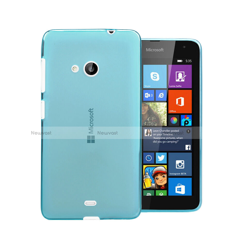Ultra-thin Transparent Gel Soft Case for Microsoft Lumia 535 Blue