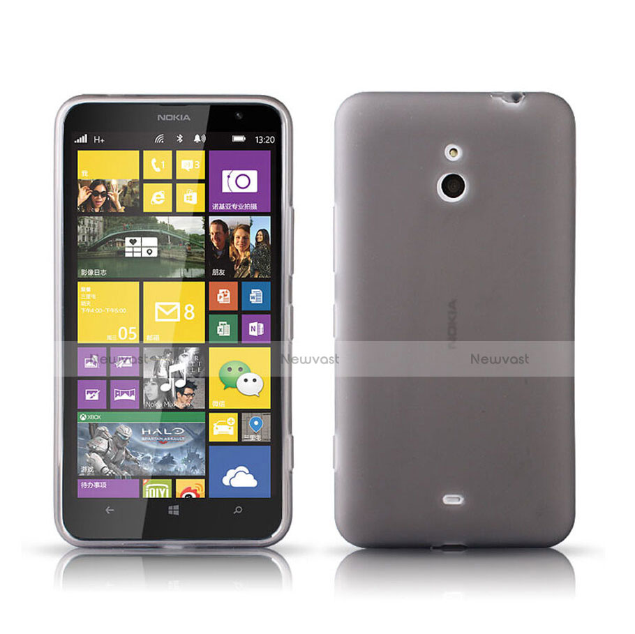 Ultra-thin Transparent Gel Soft Case for Nokia Lumia 1320 Gray