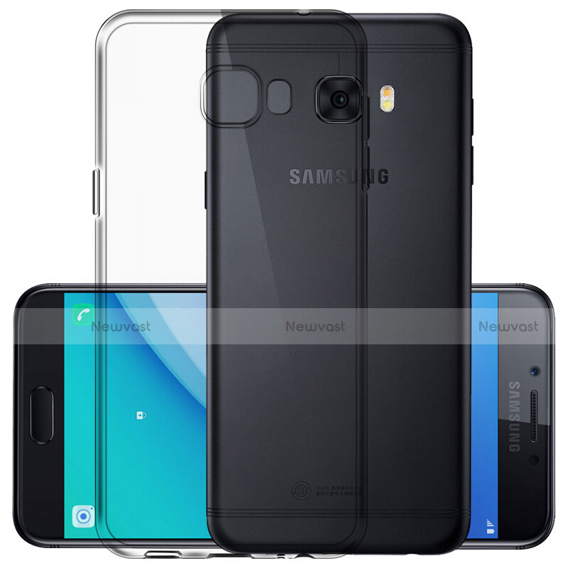 Ultra-thin Transparent Gel Soft Case for Samsung Galaxy C7 Pro C7010 Clear