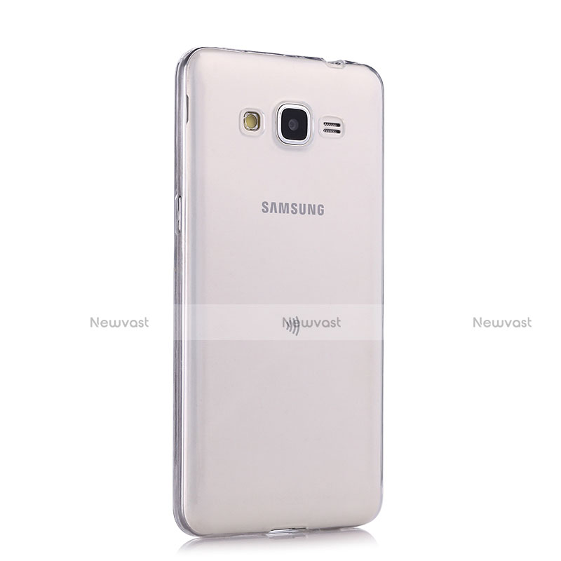 Ultra-thin Transparent Gel Soft Case for Samsung Galaxy Grand Prime 4G G531F Duos TV White