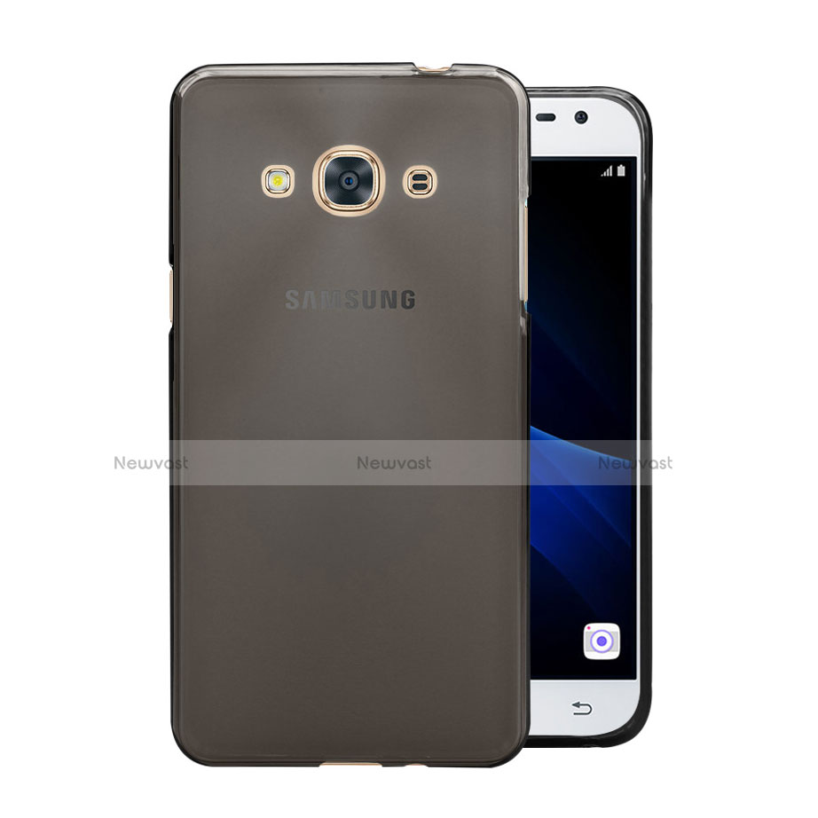 Ultra-thin Transparent Gel Soft Case for Samsung Galaxy J3 Pro (2016) J3110 Gray
