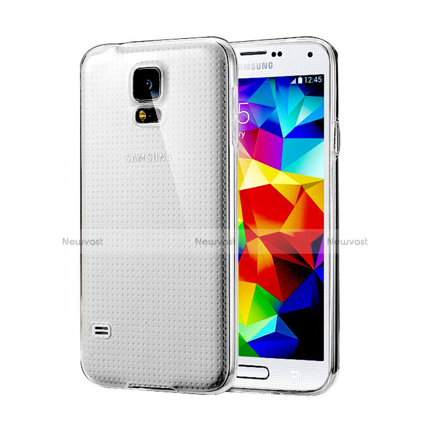 Ultra-thin Transparent Gel Soft Case for Samsung Galaxy S5 Duos Plus Clear