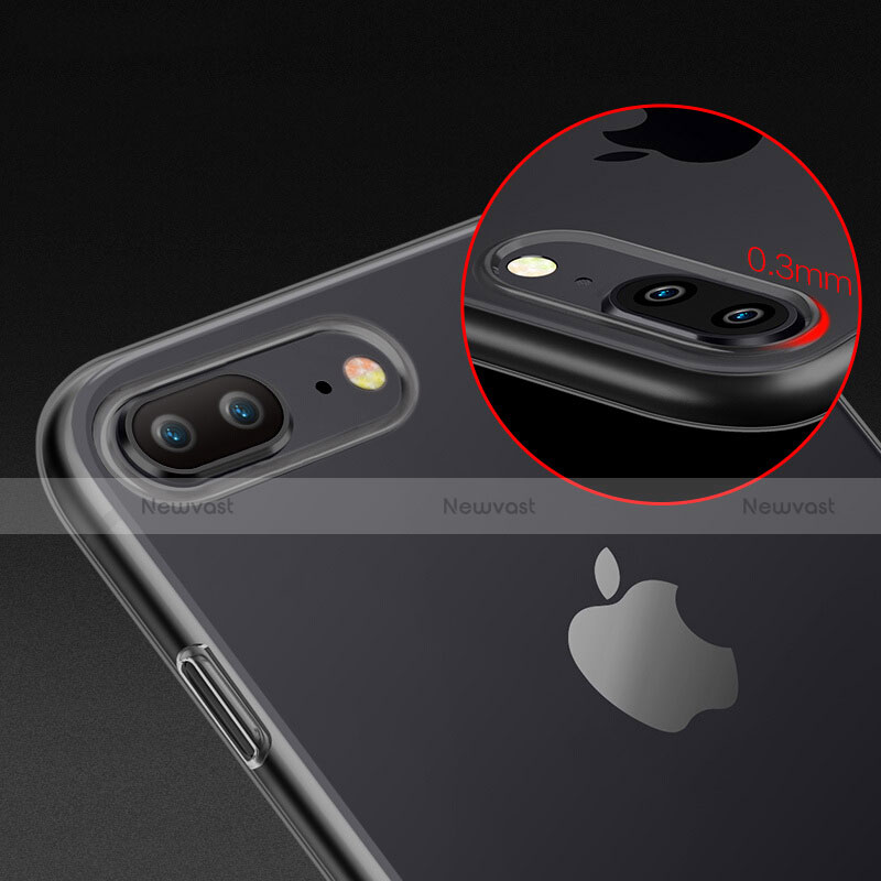 Ultra-thin Transparent Gel Soft Case T03 for Apple iPhone 7 Plus Black