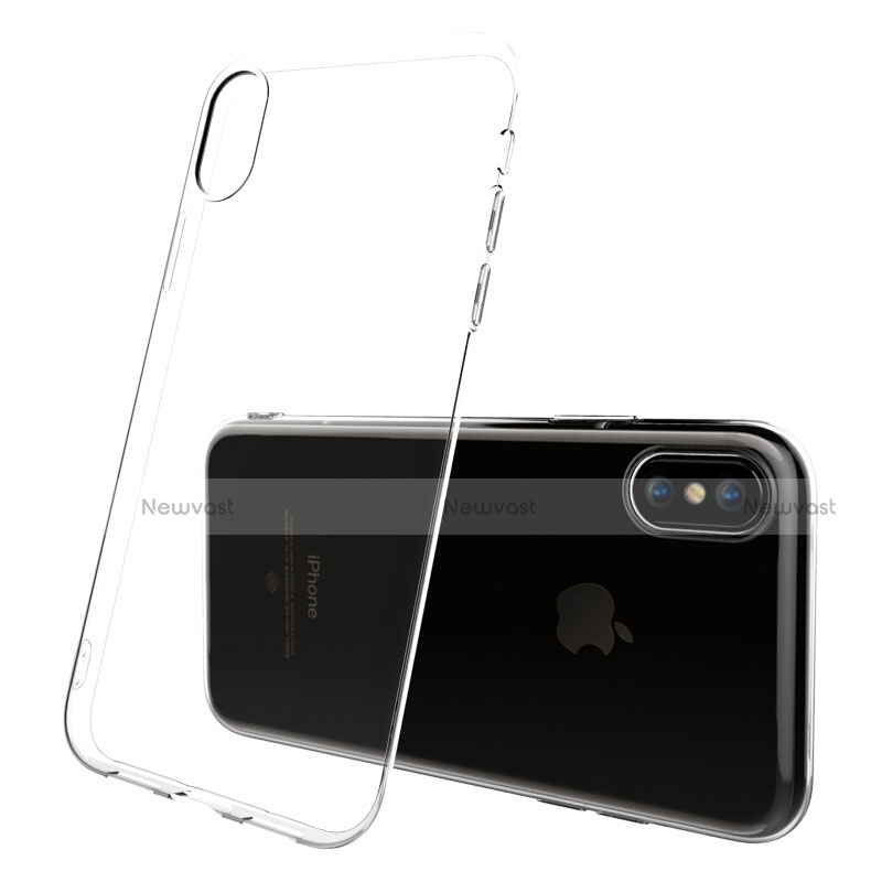 Ultra-thin Transparent Gel Soft Case with Screen Protector for Apple iPhone Xs Max Clear