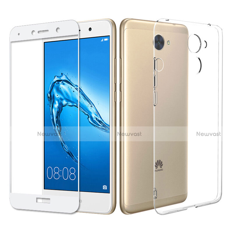 Ultra-thin Transparent Gel Soft Case with Screen Protector for Huawei Enjoy 7 Plus Clear