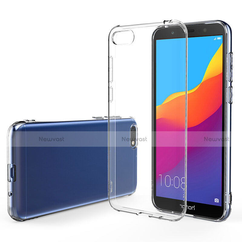 Ultra-thin Transparent Gel Soft Case with Screen Protector for Huawei Enjoy 8e Lite Clear