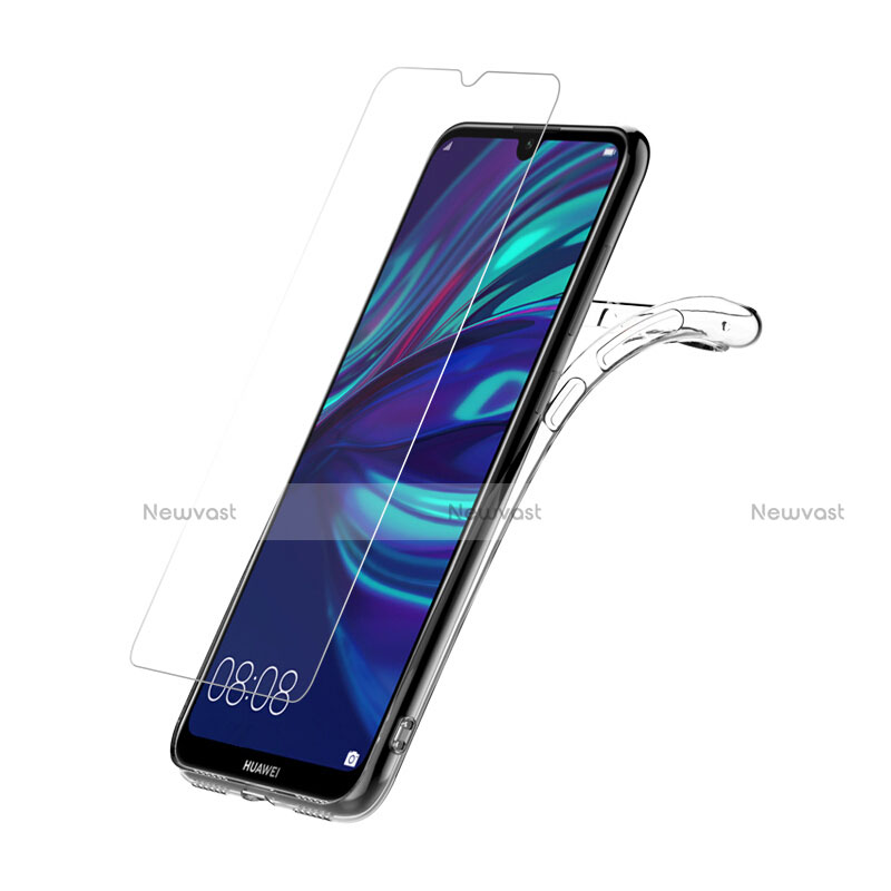 Ultra-thin Transparent Gel Soft Case with Screen Protector for Huawei Enjoy 9 Clear