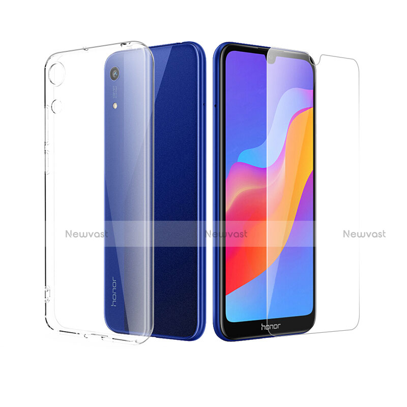 Ultra-thin Transparent Gel Soft Case with Screen Protector for Huawei Honor 8A Clear