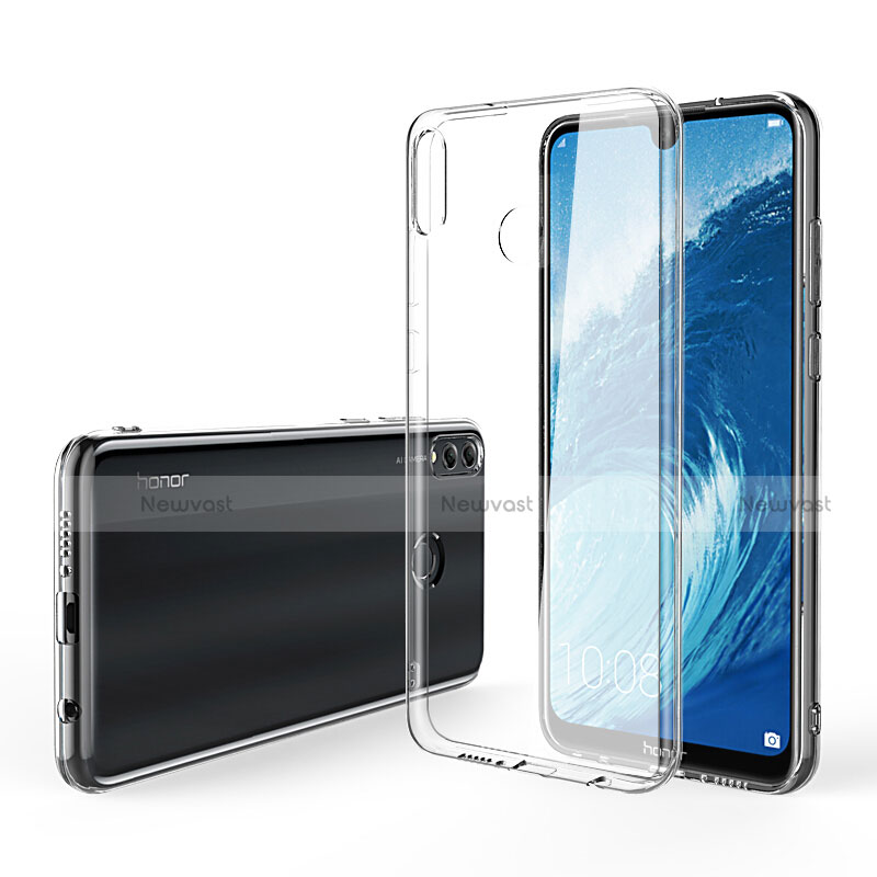 Ultra-thin Transparent Gel Soft Case with Screen Protector for Huawei Honor 8X Max Clear