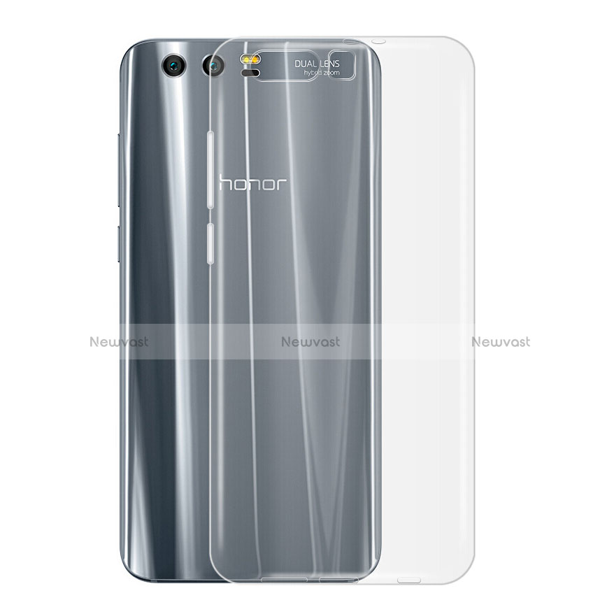 Ultra-thin Transparent Gel Soft Case with Screen Protector for Huawei Honor 9 Gray