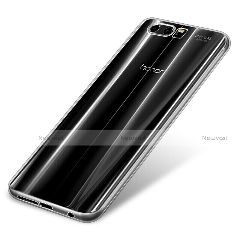 Ultra-thin Transparent Gel Soft Case with Screen Protector for Huawei Honor 9 Premium Blue