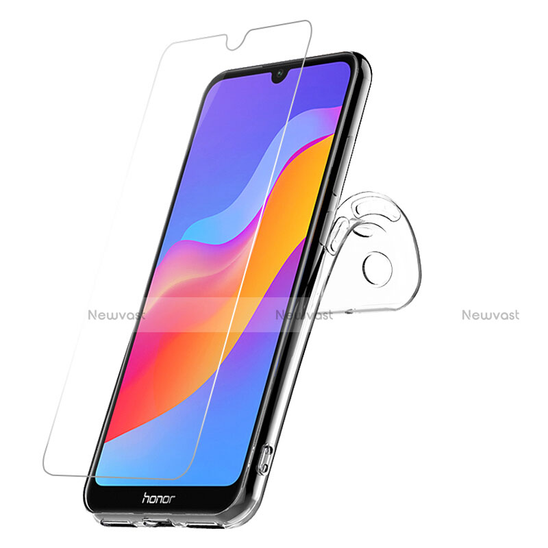 Ultra-thin Transparent Gel Soft Case with Screen Protector for Huawei Honor Play 8A Clear