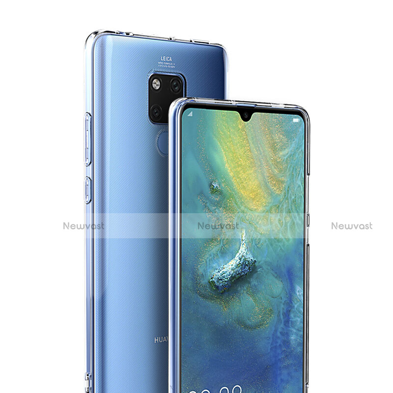 Ultra-thin Transparent Gel Soft Case with Screen Protector for Huawei Mate 20 X 5G Clear