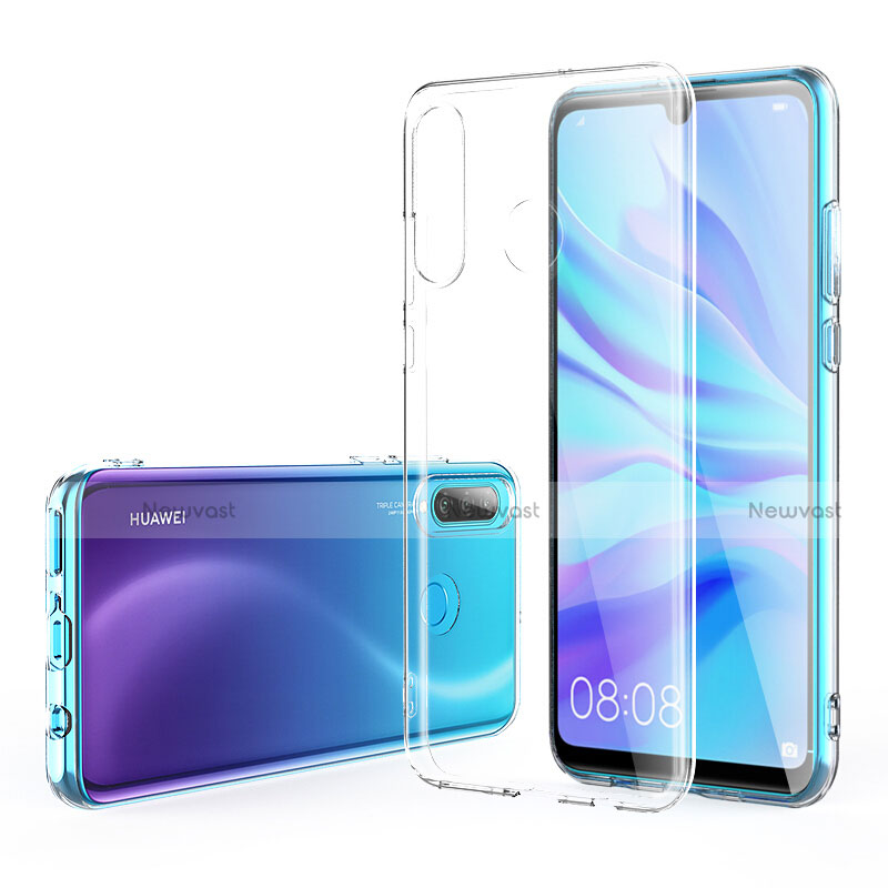 Ultra-thin Transparent Gel Soft Case with Screen Protector for Huawei P30 Lite Clear