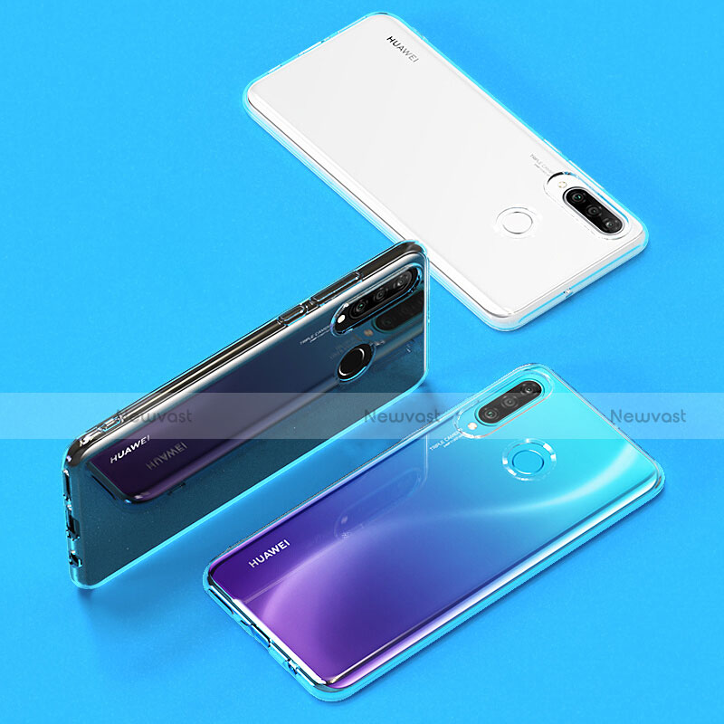 Ultra-thin Transparent Gel Soft Case with Screen Protector for Huawei P30 Lite XL Clear