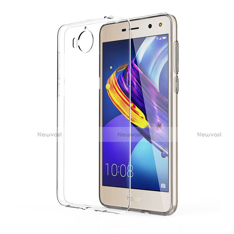 Ultra-thin Transparent Gel Soft Case with Screen Protector for Huawei Y5 (2017) Clear