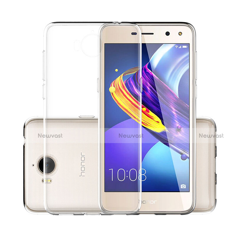 Ultra-thin Transparent Gel Soft Case with Screen Protector for Huawei Y5 (2017) Clear