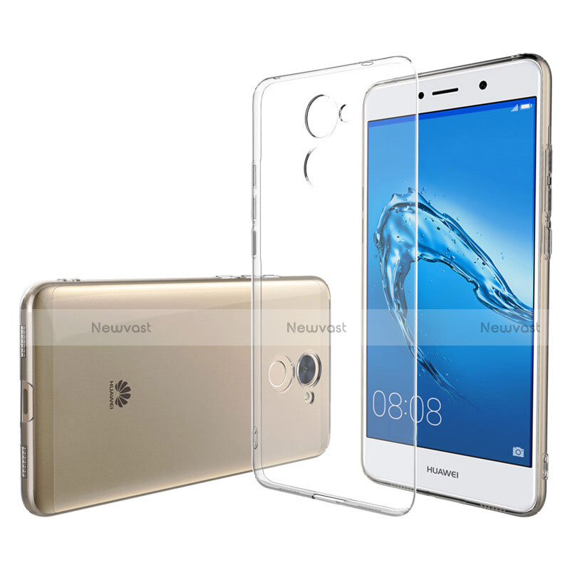 Ultra-thin Transparent Gel Soft Case with Screen Protector for Huawei Y7 Prime Clear