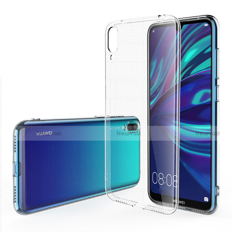 Ultra-thin Transparent Gel Soft Case with Screen Protector for Huawei Y7 Pro (2019) Clear