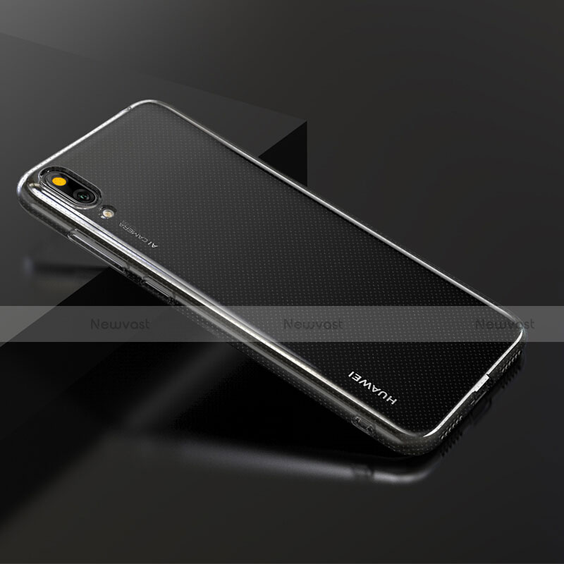 Ultra-thin Transparent Gel Soft Case with Screen Protector for Huawei Y7 Pro (2019) Clear