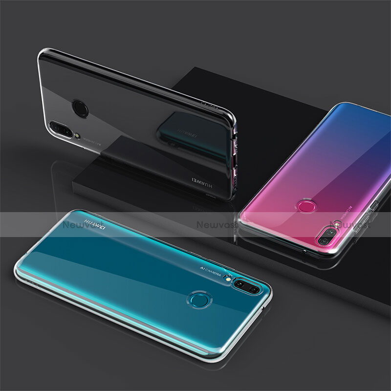 Ultra-thin Transparent Gel Soft Case with Screen Protector for Huawei Y9 (2019) Clear