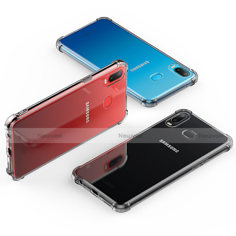 Ultra-thin Transparent Gel Soft Case with Screen Protector for Samsung Galaxy A6s Clear