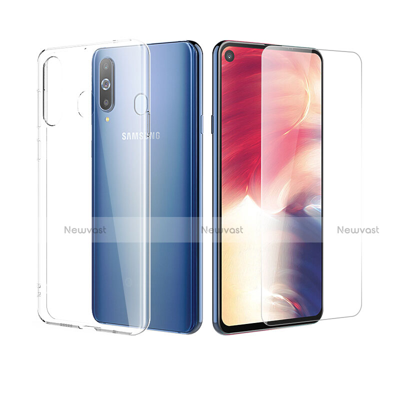 Ultra-thin Transparent Gel Soft Case with Screen Protector for Samsung Galaxy A8s SM-G8870 Clear