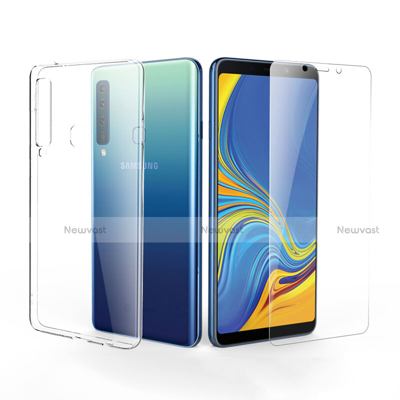Ultra-thin Transparent Gel Soft Case with Screen Protector for Samsung Galaxy A9s Clear