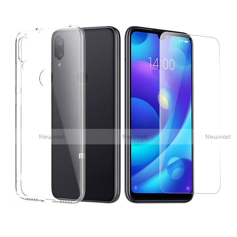 Ultra-thin Transparent Gel Soft Case with Screen Protector for Xiaomi Mi Play 4G Clear