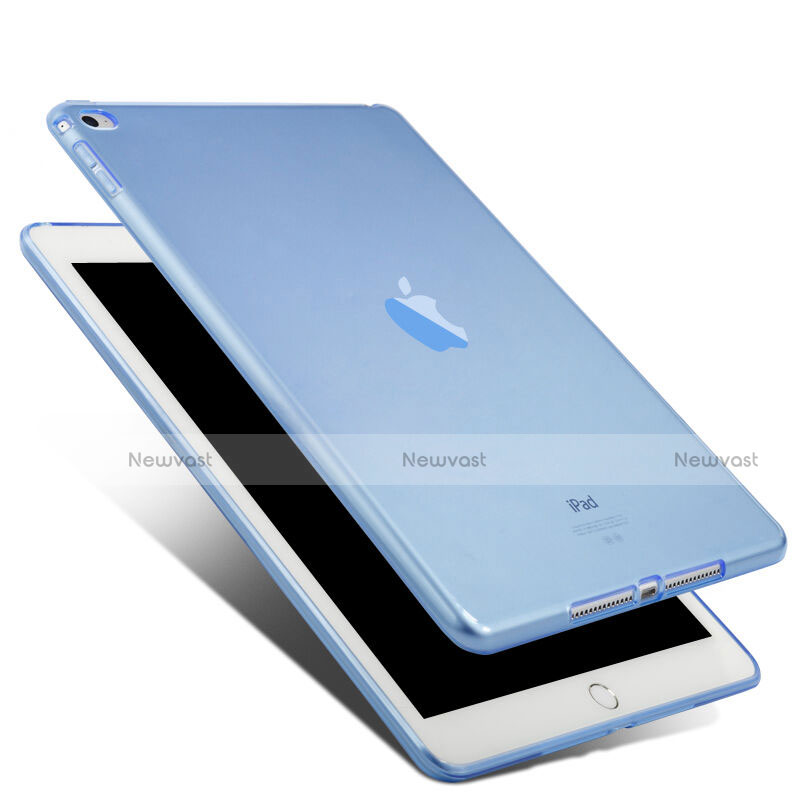 Ultra-thin Transparent Gel Soft Cover for Apple iPad Air 2 Sky Blue