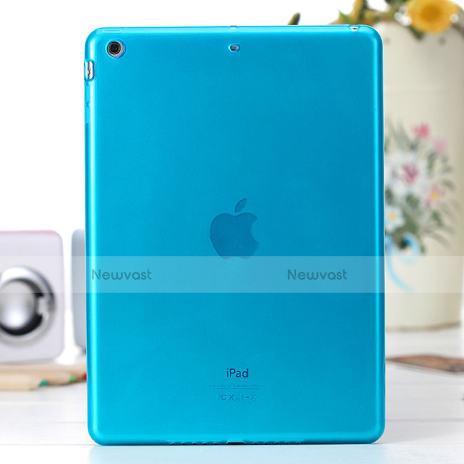 Ultra-thin Transparent Gel Soft Cover for Apple iPad Air Blue
